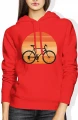 Rower Kolarstwo Gravel Szosa Rowerzysta Damska bluza z kapturem 