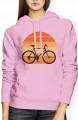Rower Kolarstwo Gravel Szosa Rowerzysta Damska bluza z kapturem 