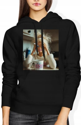 Lalka coffee chaos girl poranna kawa Damska bluza z kapturem