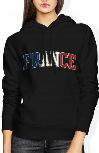 France flaga Francji europejski kibic paris Damska bluza z kapturem 