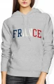 France flaga Francji europejski kibic paris Damska bluza z kapturem 