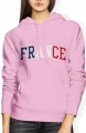 France flaga Francji europejski kibic paris Damska bluza z kapturem 