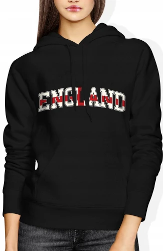 England flaga Anglii kibic football sportowy Damska bluza z kapturem 