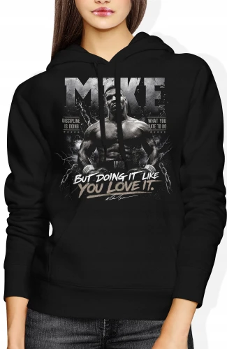 Mike Tyson boks legenda sport mistrz ringu Damska bluza z kapturem color:#000000