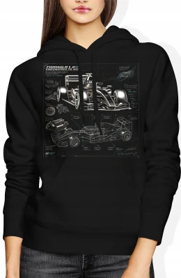 Formula 1 Wyścigówka Motorsport Grand Prix Racing Damska bluza z kapturem