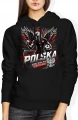 Polska Piłka Nożna Orzeł Reprezentacja Narodowa Futbol Damska bluza z kapturem 