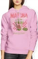 Matcha Latte Iced Herbata Zielona Napój Cafe Damska bluza z kapturem 