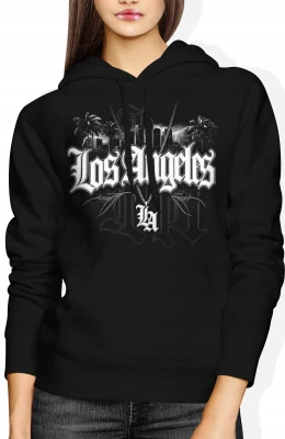 Los Angeles California street urban city Damska bluza z kapturem