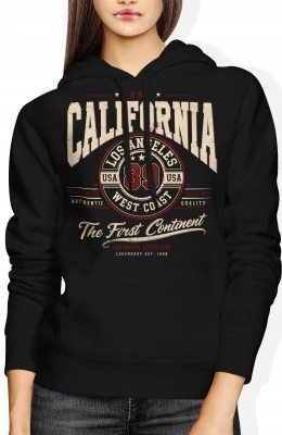 California Los Angeles West Coast 89 USA Damska bluza z kapturem