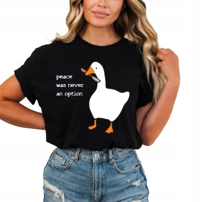 Koszulka z gęsią Peace Was Never An Option Damska z nadrukiem