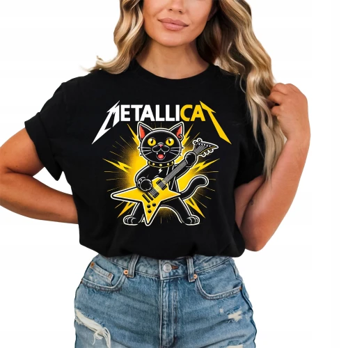 Metallicat t-shirt damski color:#000000