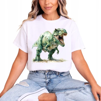 Koszulka z dinozaurem damska