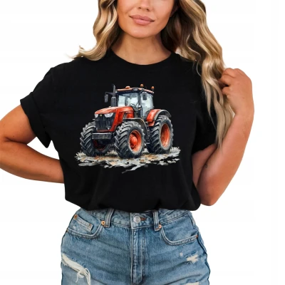 Retro Vintage traktor ze traktorem Damska koszulka