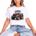 Retro Vintage traktor ze traktorem Damska koszulka 