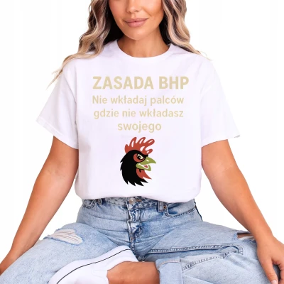 Zasada BHP prezent dla bhpowca Damska koszulka