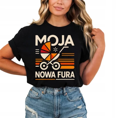 Moja nowa fura z wózkiem Damska koszulka