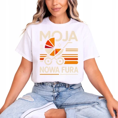 Moja nowa fura z wózkiem Damska koszulka