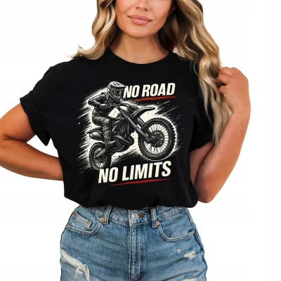 No Road No Limit Cross Enduro Motocross Damska koszulka