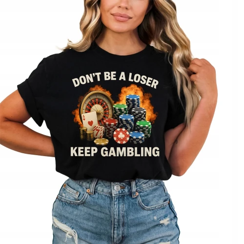 Poker Prezent Dla Pokerzysty Z Kasynem Casino Las Vegas Damska koszulka color:#000000