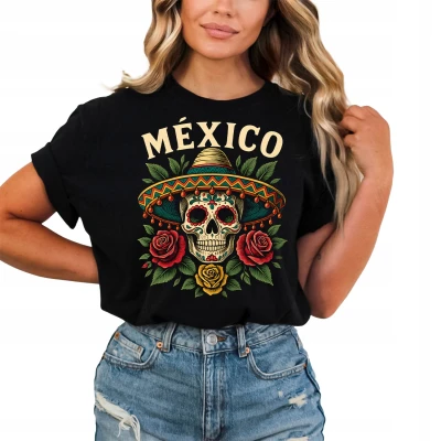 Sombrero Mexico Meksyk Latino Meksykańska Damska koszulka