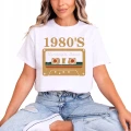 Lata 80 Męska Retro Kaseta Oldschool Muzyka 1980s Damska koszulka 