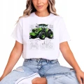 Traktor rolniczy schemat techniczny precyzja maszyny rolnictwo Damska koszulka 