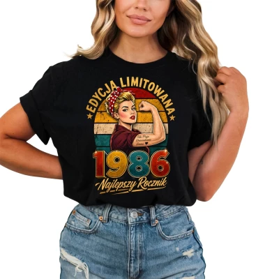 Edycja limitowana 1986 najlepszy rocznik urodziny Damska koszulka