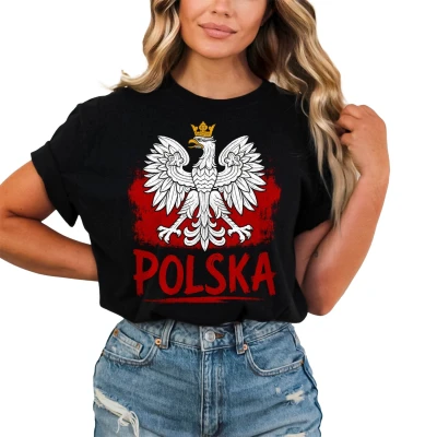 Orzeł Biały godło narodowe biało czerwoni duma Polaka Damska koszulka