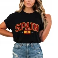 Spain Hiszpania Flaga Narodowa Europejski Kibic Damska koszulka 