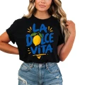 La Dolce Vita cytryna Włochy wakacje Damska koszulka 